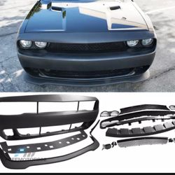 Fits 08-14 Dodge Challenger Coupe Front Bumper Cover & SRT Style Front Lip - PP