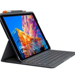 Logitech iPad (7th and 8th Generation) Keyboard Case Slim Folio Integrated Wireless  Bluetooth