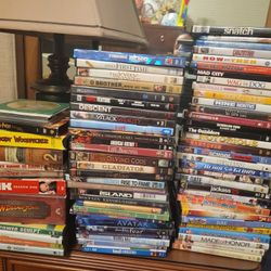 Collection Of Dvds And Blu-rays