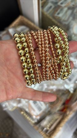 $4.00 Gold-Plated Bead Bracelets – Bulk Clearance