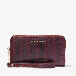 Michael Kors Mulberry Snakeskin Wallet Wristlet 