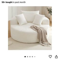 white lounge chaise sofa chair (brand new)