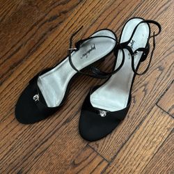 Jacqueline Ferrar Ellie Black Heels, Size 10 M, 3 In Heel.