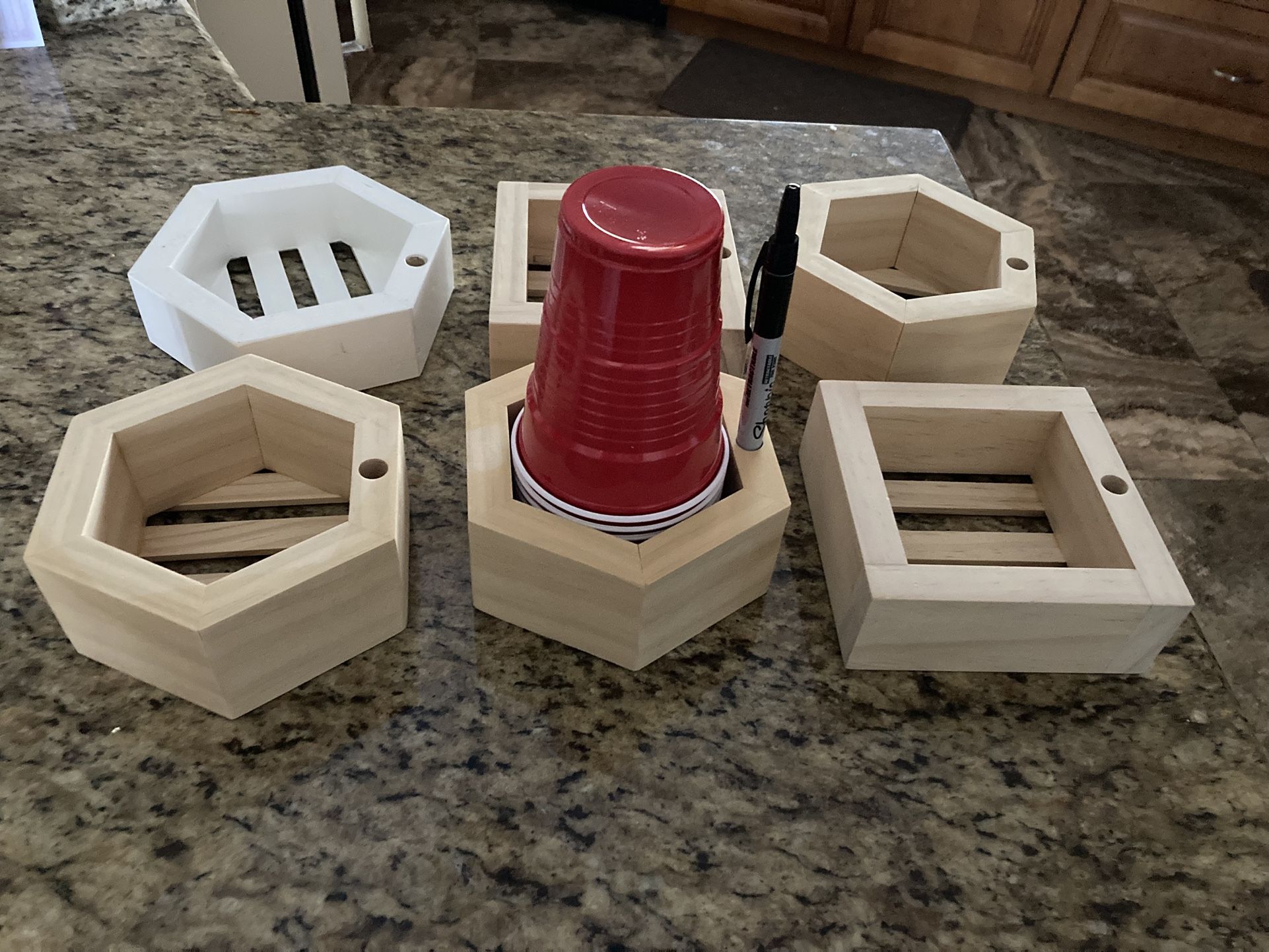 Handcrafted Wooden Cup Holders (Parties, Large Crowds)
