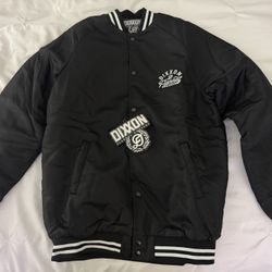 Dixxon Flannel “Pastime” Nylon Varsity Jacket – Black (Large Tall) – Brand New