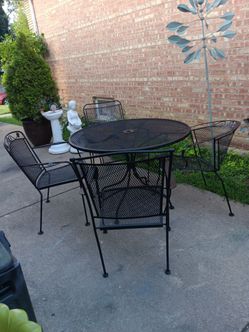 Heavy Duty Wrought Iron Outdoor Patio Dining Set
