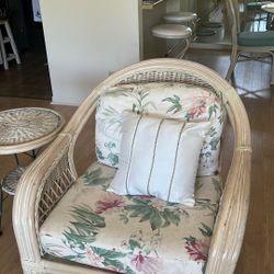 All Wicker 2 End Tables 1 Side Love Seat Ottoman Coffee Table  