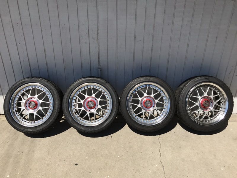 RACING HART TYPE C RIMS ALL ORIGINAL WITH TOYO R1R TIRES
