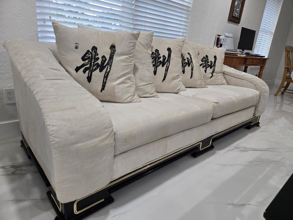 Elegant Chinoiserie Art Deco Sofa Set