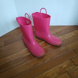 Kids Pink Rain Boots Size 5 