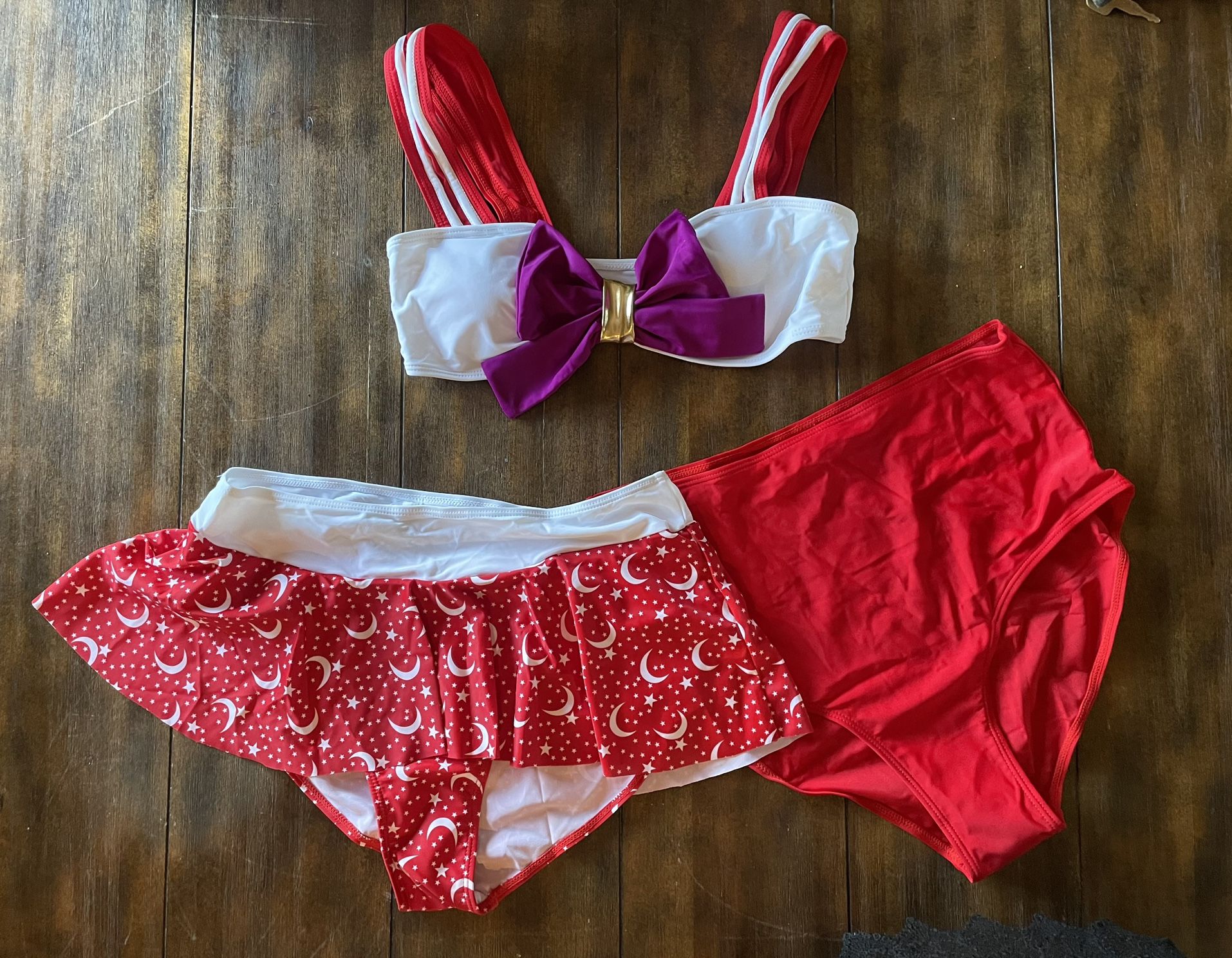 Sailor Mars 3pc Sailor Moon Swimsuit