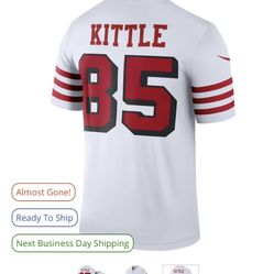 Men's San Francisco 49ers George Kittle Nike White Color Rush Legend Jersey