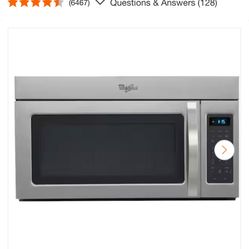 Whirlpool Over the Range 30” Microwave 1.7 cu. ft 