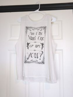 Medium Disney Alice in Wonderland "Am I the Mad One or Are You?" Tank