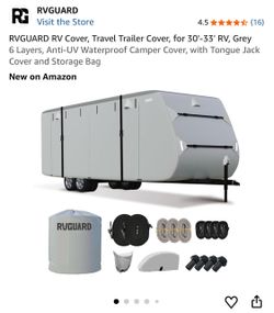 RVGUARD Travel Trailer Cover 30-33 Ft Grey