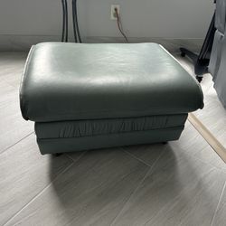 Leather ottoman