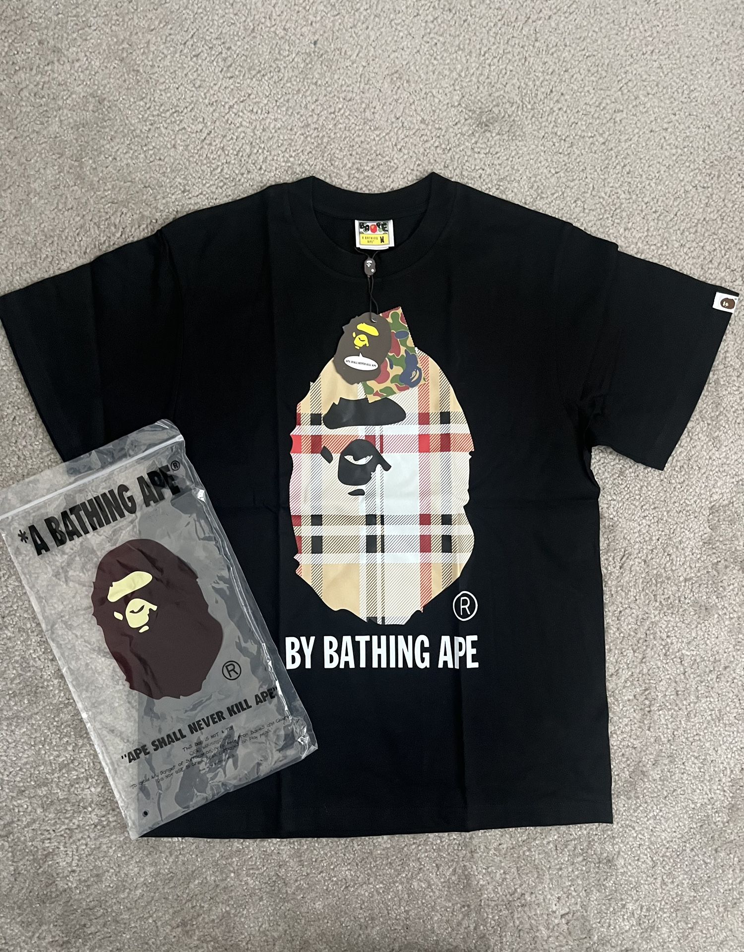 Black Bape Check Shirt