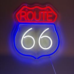 Route 66 Road Neon Sign