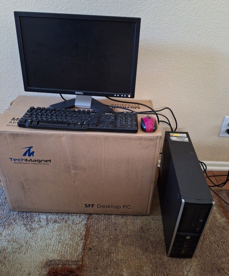 HP Computer and Dell Monitor