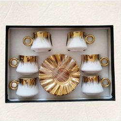 Elegant Golden Floral Coffee Pot
