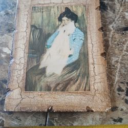 Collectible This custom framed print features a portrait of Lola, Pablo Picasso's sister, showcasing the artist's unique style blending elements of Ex