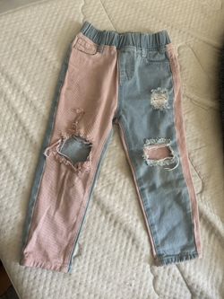 High Waisted Girls Ripped/baggy Jeans 