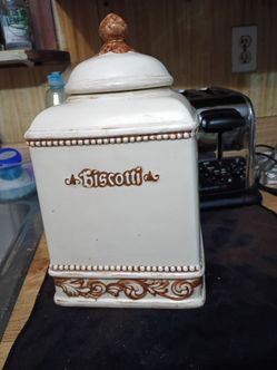 Biscotti cookies. Jar antique