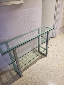 glass display table