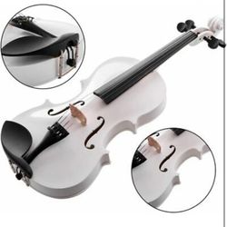 Full Size White Acoustic Violin