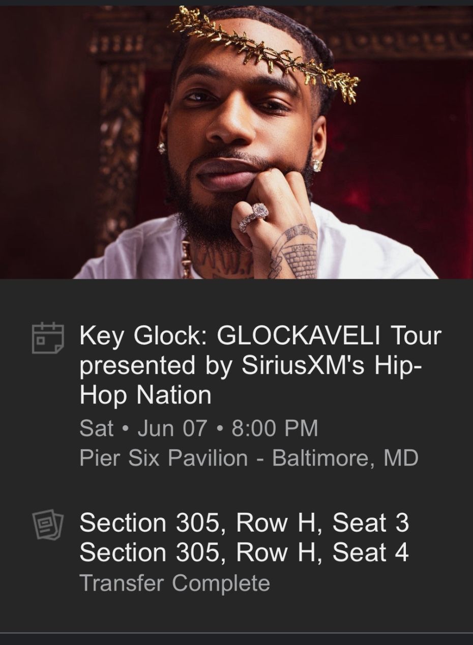 2 Ticlets For key Glock!!
