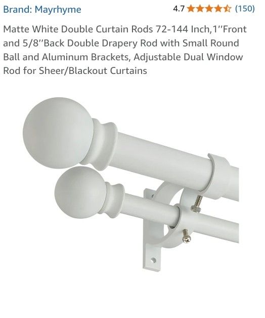 Curtain Rod Mayrhyme 82in-144in