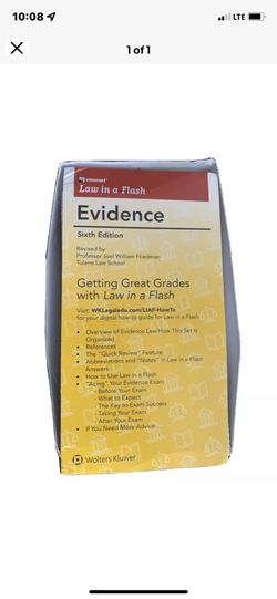 Evidence Law In A Flash 6th Edition