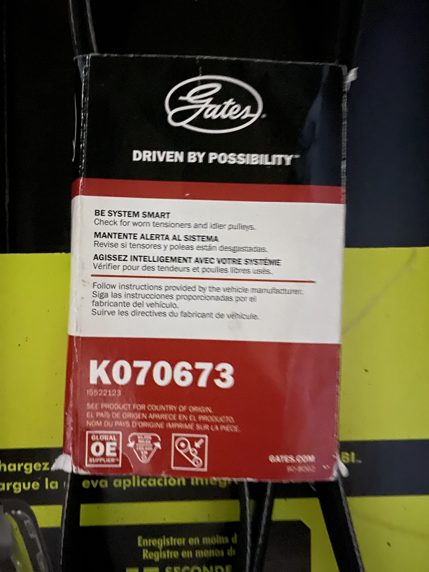 Brand New Gates Serpentine Belts – Set of 2 (K070673 + K060409)