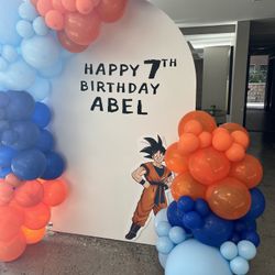 Dragon Ballz Balloons Backdrop