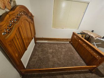 Wooden bed frame