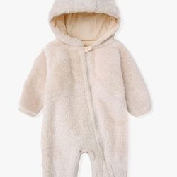 Baby Snowsuit Fleece  Beige  3-6 Months 