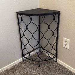 Matte black corner table