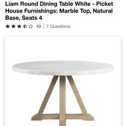 Marble Top Dining Table