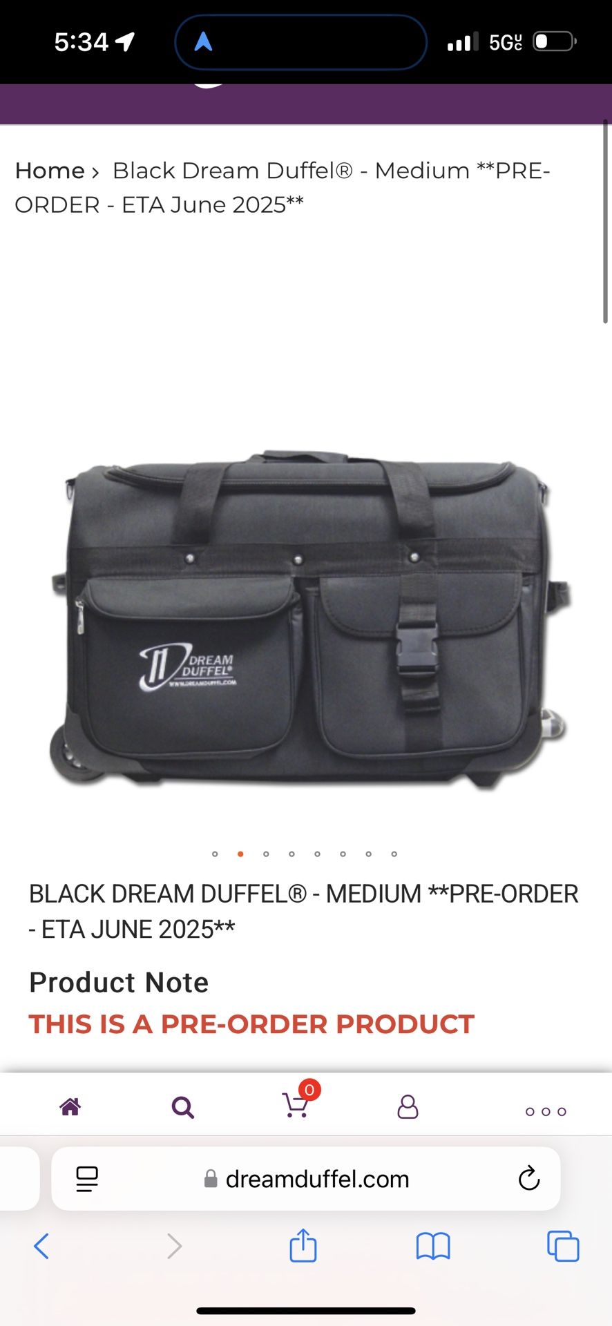 Dream Duffle Black