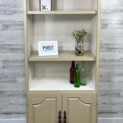 Tan Bookshelf Cabinet 