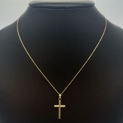 Gold Cross Pedant Set 14K 