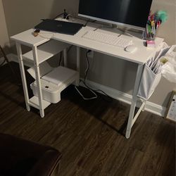 White Computer Stand 