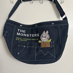 Labubu Denim Messenger Bag ( New )