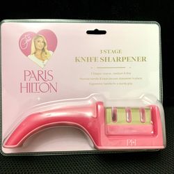 Paris Hilton 3 Stage Knife Sharpener Non-slip Ergonomic Handle