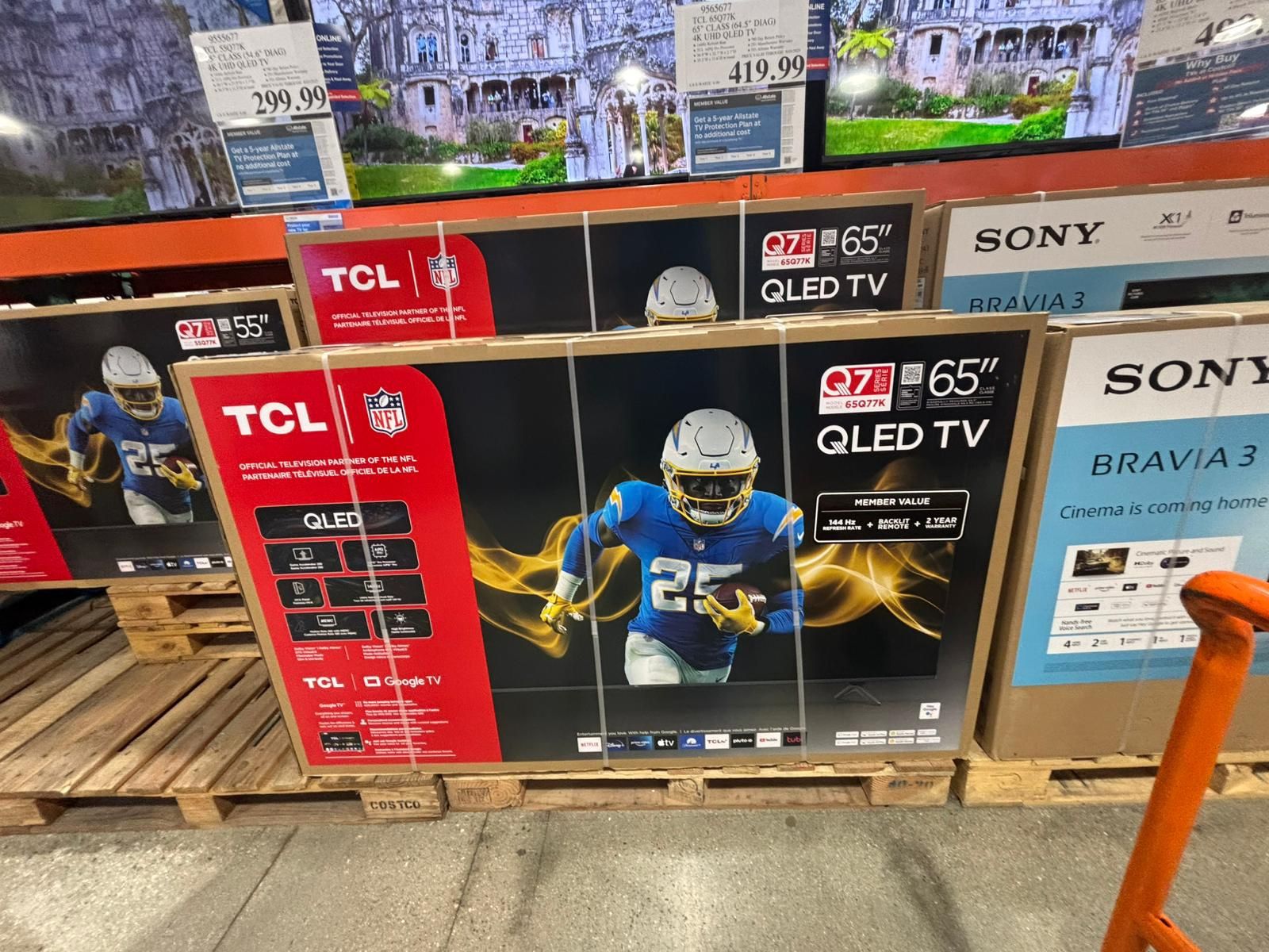 65” tcl smart 4k qled tv