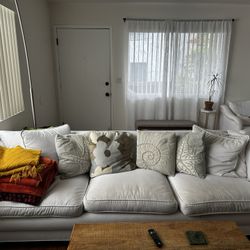 **** White Couch With White Cushions For Sofa ***