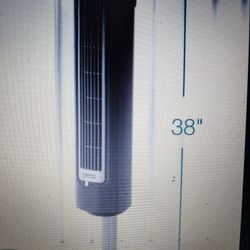 Lasko 38 in. 3 Speed Black Oscillating Tower Fan