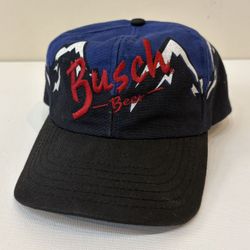 Vintage Rare 90s Busch Mountain Snapback Hat