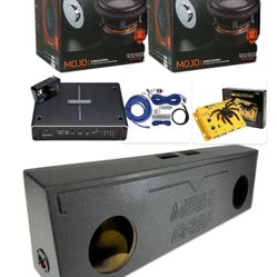 NEW MEMPHIS MOJO 8” Subwoofers Ported Box Single Cab Trucks Amp Epicenter Wires Installed