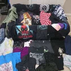 Huge Clothes Bundle / Shirts / Pants / Tank Tops Over 60 Peices 